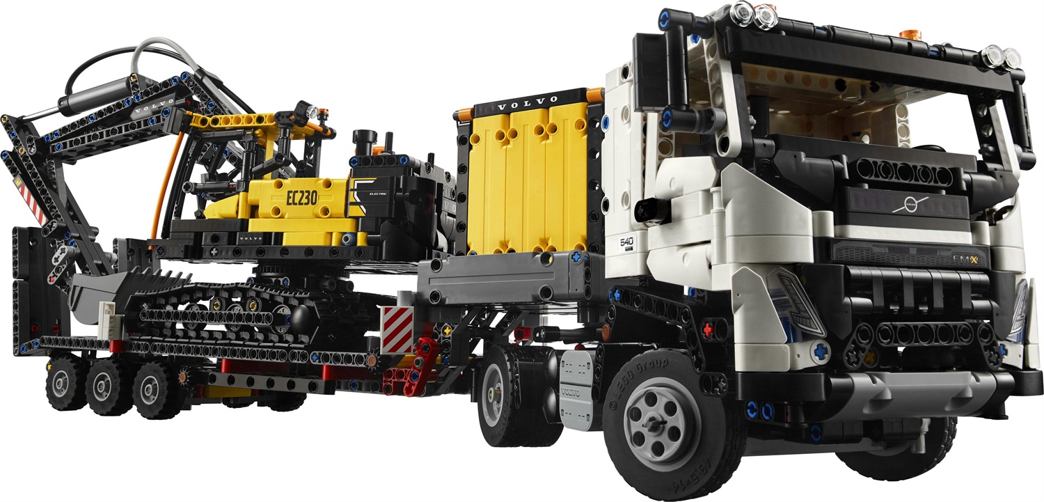 LEGO Technic 42175 Autocarro Volvo FMX ed Escavatore Elettrico EC230, Set di Costruzione con Rimorchio e Stazione di Ricarica, 1740 Pezzi, Età 10