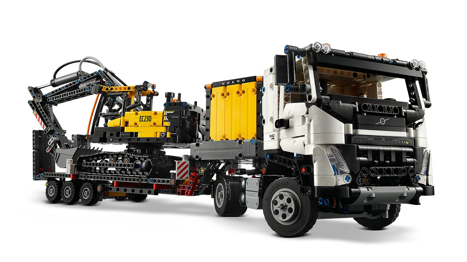 LEGO Technic 42175 Autocarro Volvo FMX ed Escavatore Elettrico EC230, Set di Costruzione con Rimorchio e Stazione di Ricarica, 1740 Pezzi, Età 10