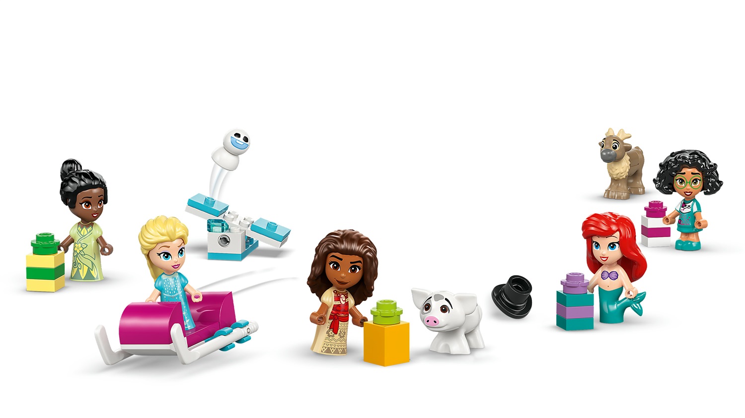 LEGO ǀ Disney Princess Calendario dell'Avvento 2024 - 43253, Giocattolo di Natale con 253 Pezzi e Personaggi come Elsa, Tiana, Ariel, Vaiana e Mirabel per Bambini da 5 Anni