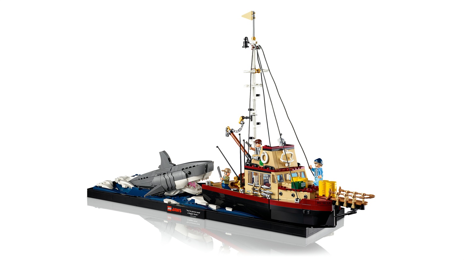 LEGO Ideas 21350 Lo Squalo - Diorama da Costruire per Adulti, Kit Modellismo Collezionabile, Regalo Creativo per Fan di Film Classici