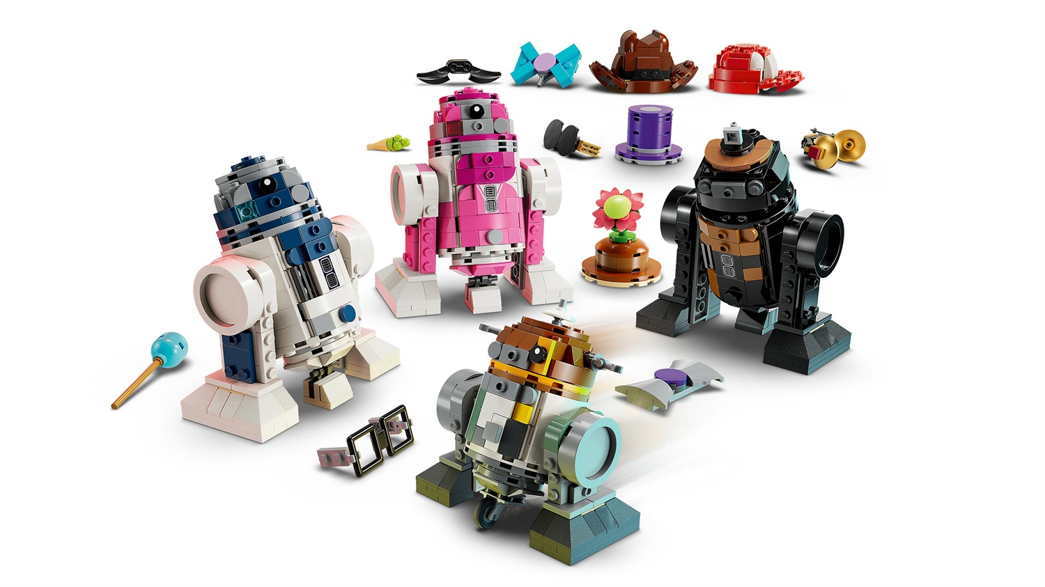 LEGO Star Wars Gioco Creativo - Costruisci un Droide 75392 con R2-D2, Chopper, QT-KT e R5-J2