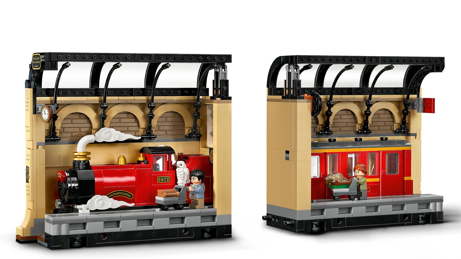 LEGO Harry Potter Book Nook: Espresso per Hogwarts - Set Costruibile con Treno Giocattolo e 2 Minifigure (Ron Weasley, Edvige e Crosta) - 76450, per Bambini e Bambine da 10 Anni