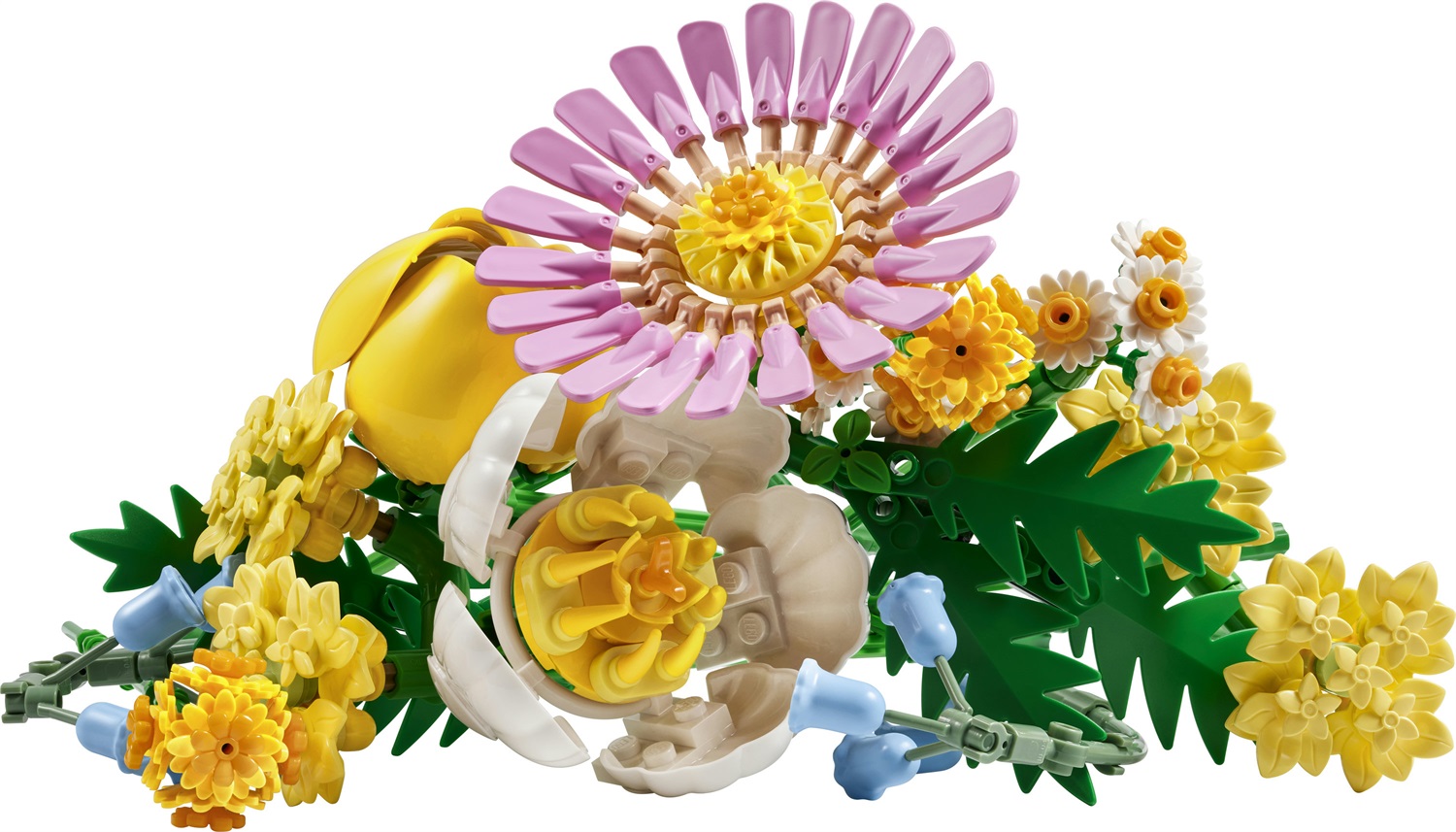 LEGO Botanicals Bouquet di Fiori Estivi 10347 - Set Costruibile con Campanule, Rosa, Tulipano e Altri Fiori Finti - Decorazione Floreale per Bambini dai 9 Anni