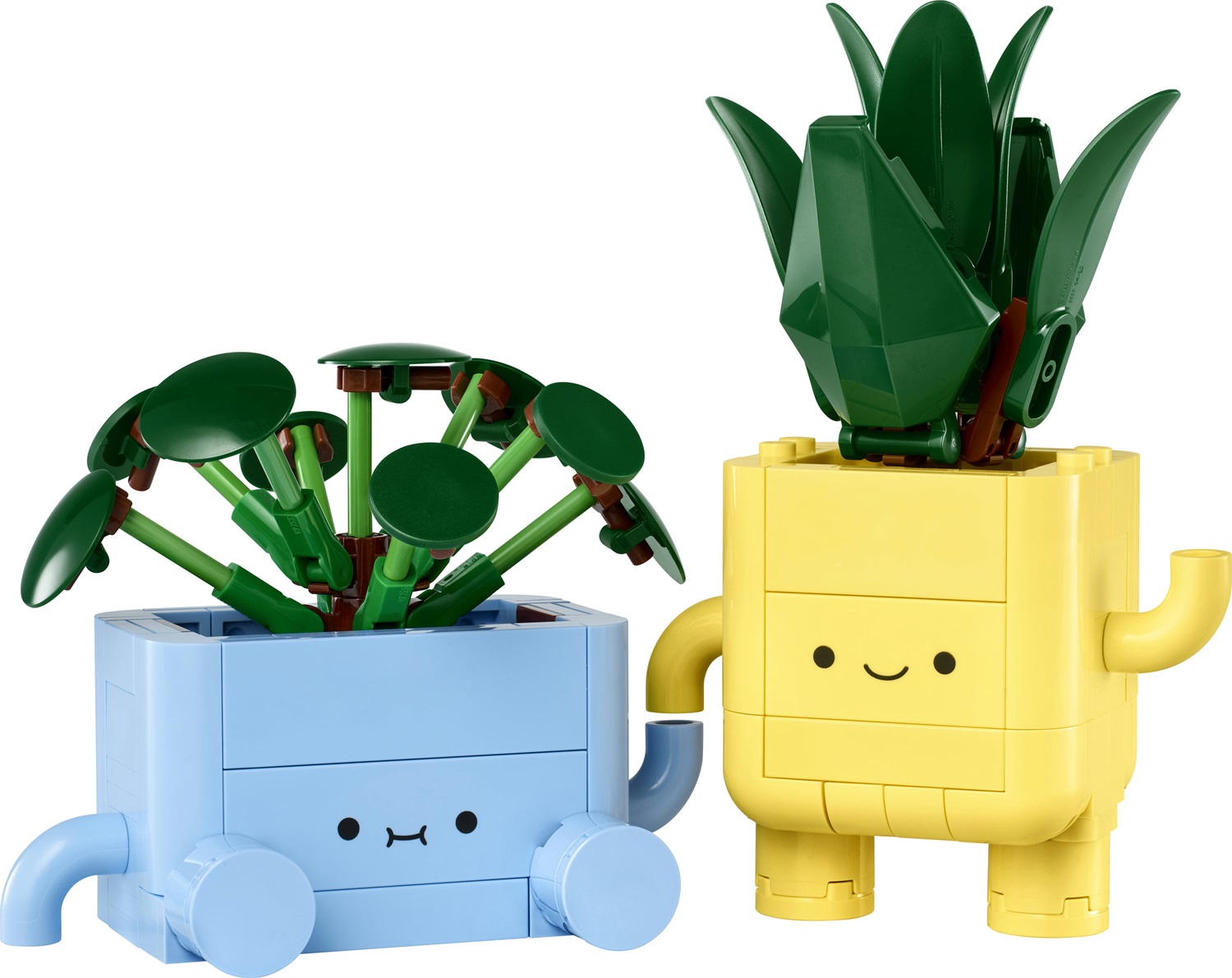 LEGO Botanicals Piantine Felici 10349 - Set Costruibile con 2 Piante Artificiali, 2 Vasi Intercambiabili e Facce Adorabili per Bambini dai 9 Anni in Su
