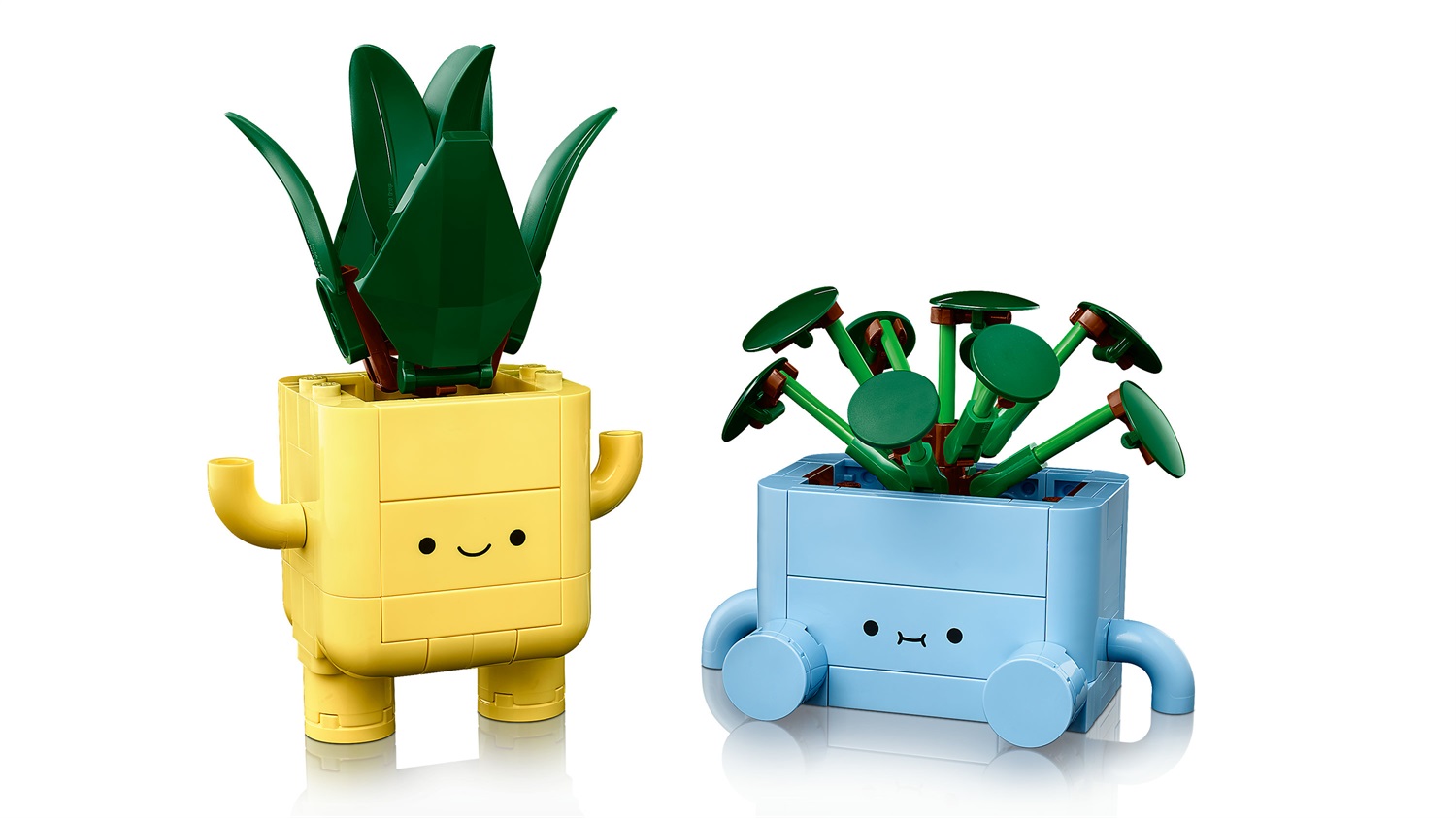 LEGO Botanicals Piantine Felici 10349 - Set Costruibile con 2 Piante Artificiali, 2 Vasi Intercambiabili e Facce Adorabili per Bambini dai 9 Anni in Su