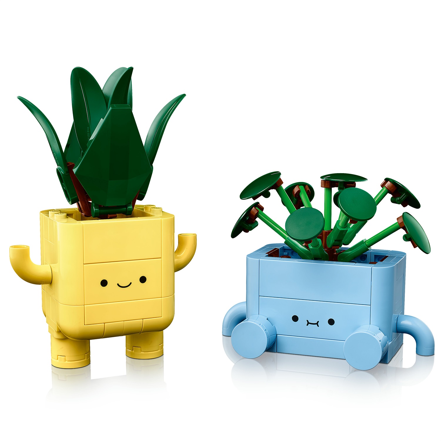 LEGO Botanicals Piantine Felici 10349 - Set Costruibile con 2 Piante Artificiali, 2 Vasi Intercambiabili e Facce Adorabili per Bambini dai 9 Anni in Su