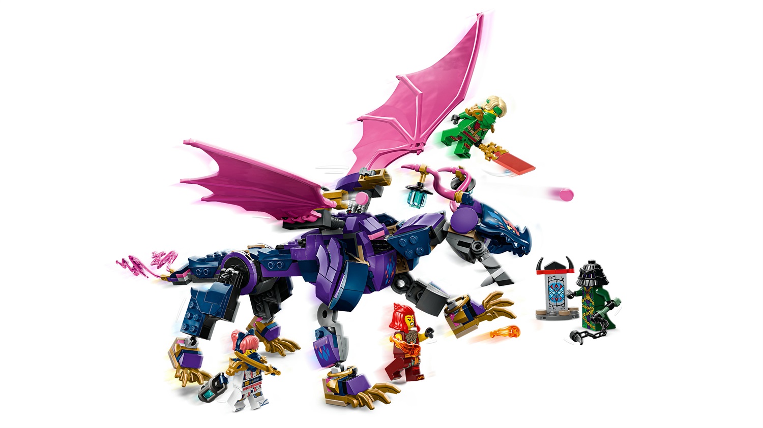 LEGO Ninjago Rontu, il Drago Maestro 71842 - Drago Snodabile con 3 Minifigure e Accessori per Bambini da 7 Anni