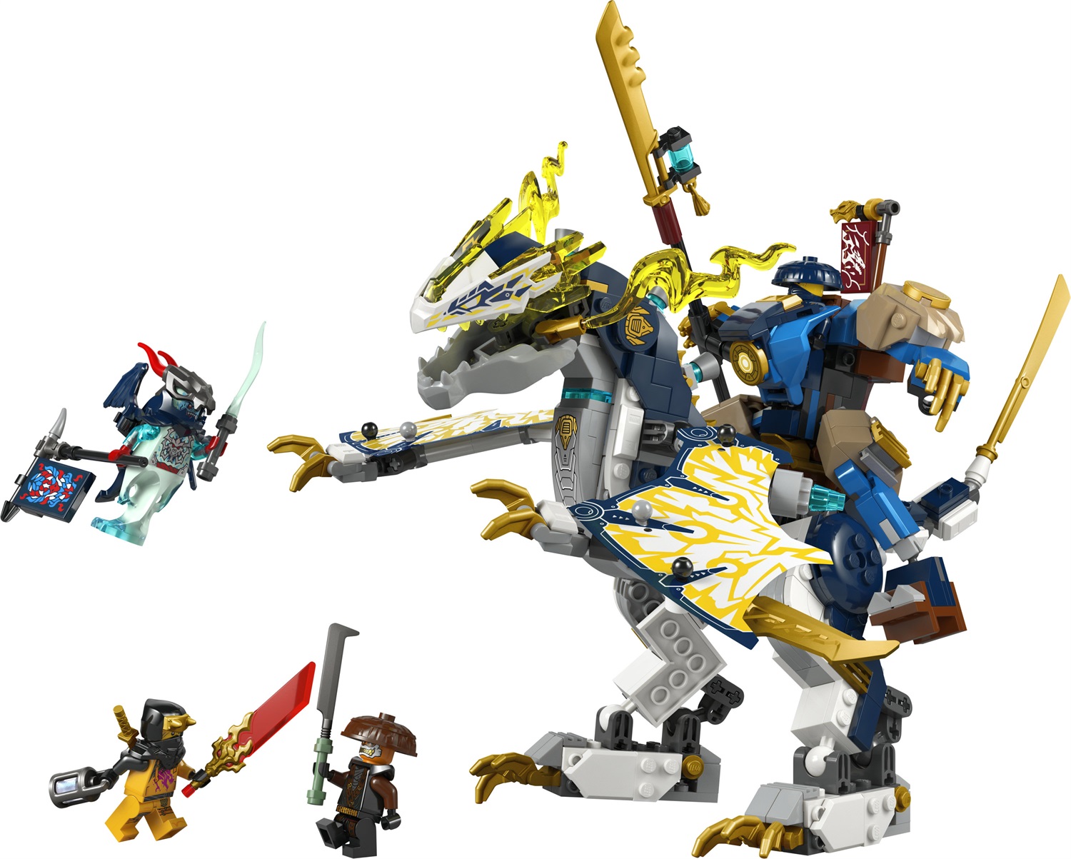 LEGO NINJAGO Mech Cavalca-Drago di Rogue 71843 - Set da 584 Pezzi con 4 Minifigure e Drago Giocattolo per Bambini 8