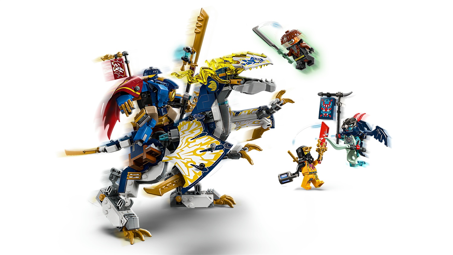 LEGO NINJAGO Mech Cavalca-Drago di Rogue 71843 - Set da 584 Pezzi con 4 Minifigure e Drago Giocattolo per Bambini 8