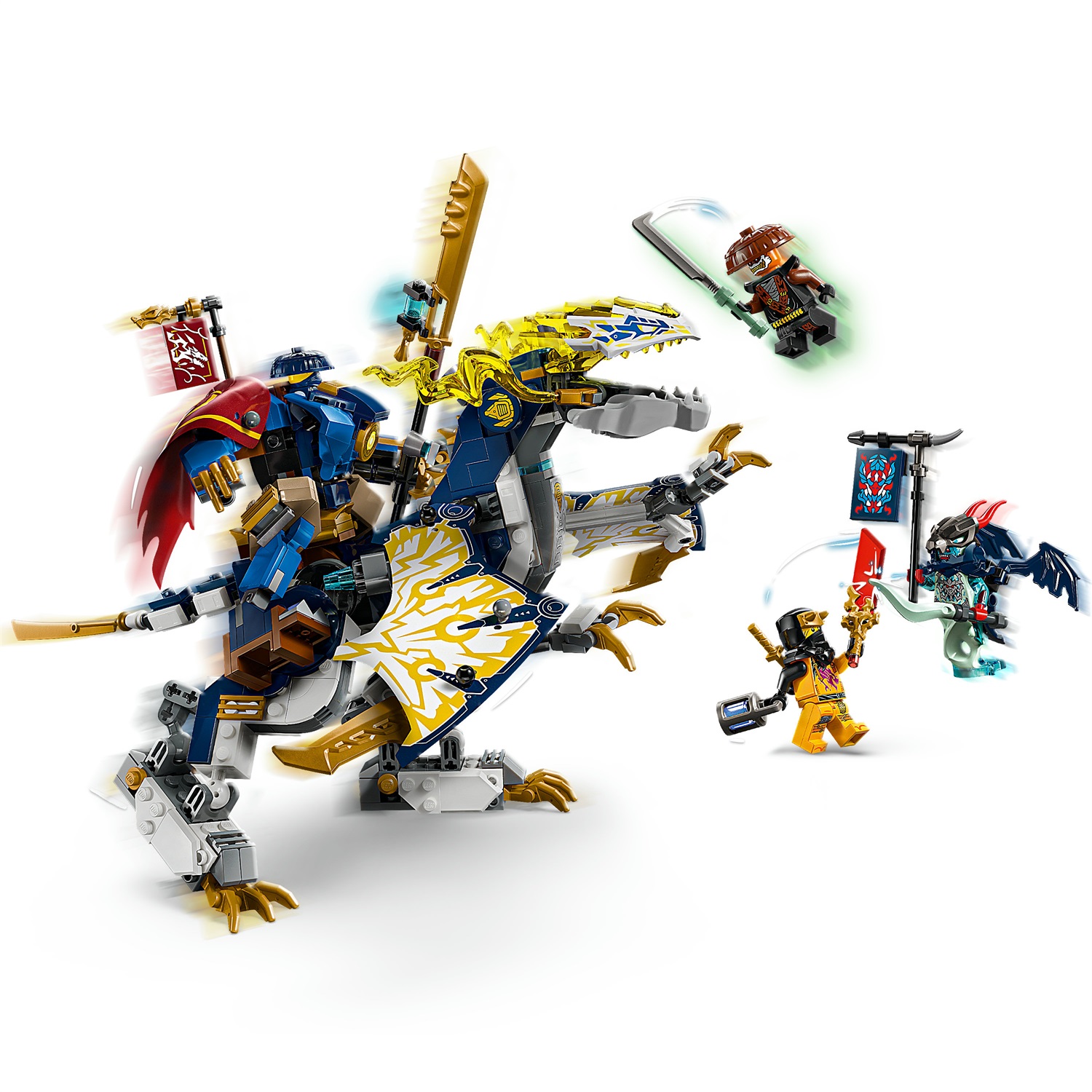 LEGO NINJAGO Mech Cavalca-Drago di Rogue 71843 - Set da 584 Pezzi con 4 Minifigure e Drago Giocattolo per Bambini 8