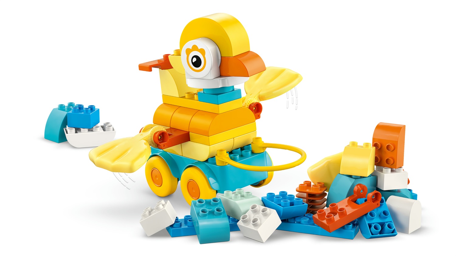 LEGO DUPLO Animali su Ruote 3 in 1 (10448) - Gioco Educativo per Bambini dai 2 Anni, Costruisci un'Anatra, un Pesce o un Cane con 58 Pezzi