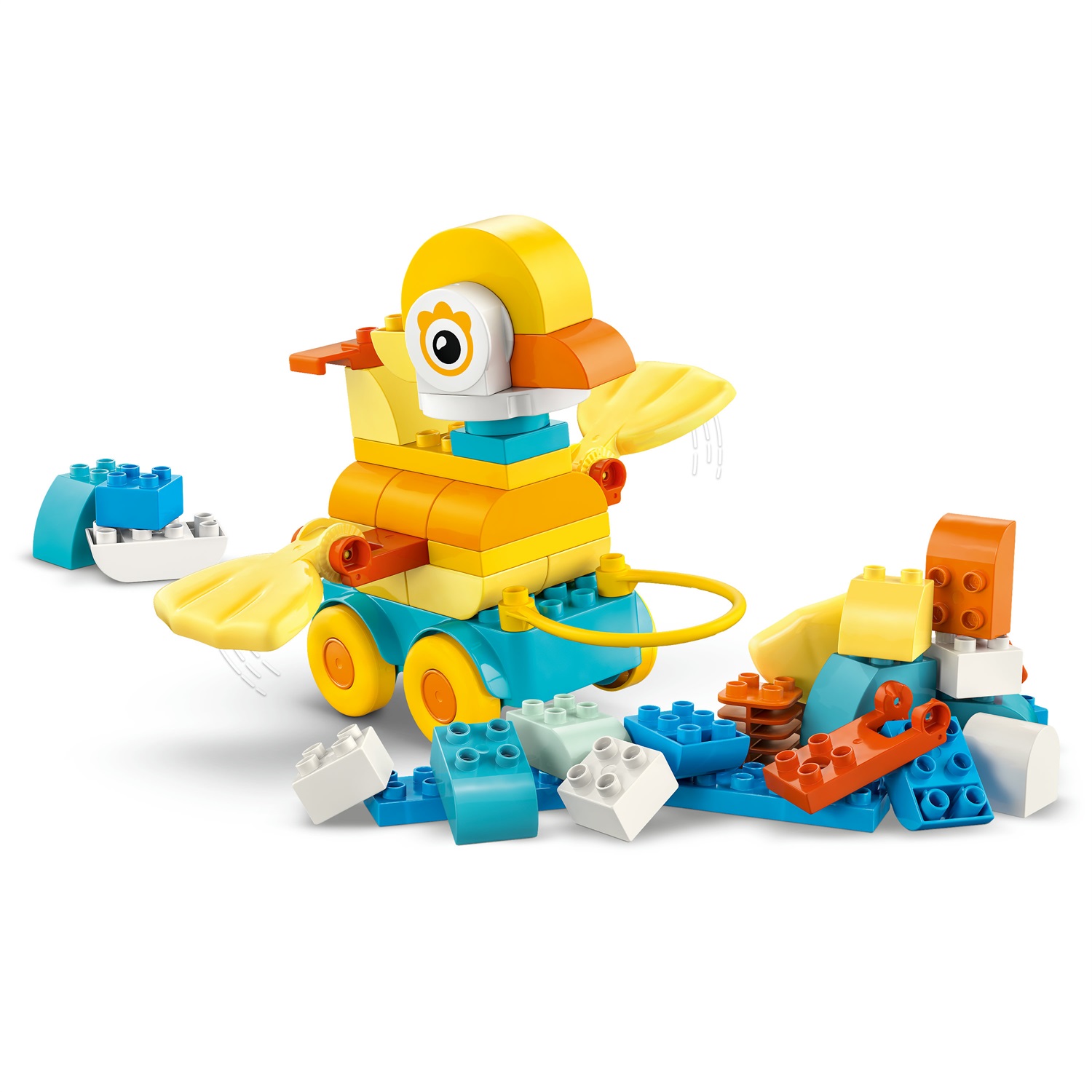 LEGO DUPLO Animali su Ruote 3 in 1 (10448) - Gioco Educativo per Bambini dai 2 Anni, Costruisci un'Anatra, un Pesce o un Cane con 58 Pezzi