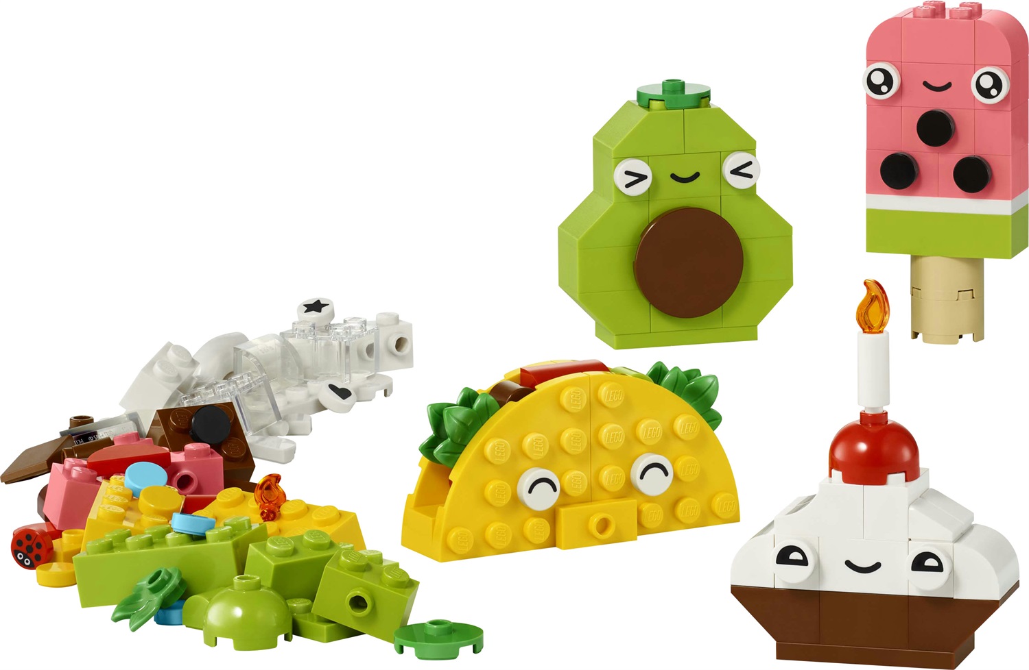 LEGO Classic 11039 - Alimenti Creativi, Set di Costruzioni per Bambini dai 4 Anni con 150 Pezzi di Personaggi Alimentari Colorati