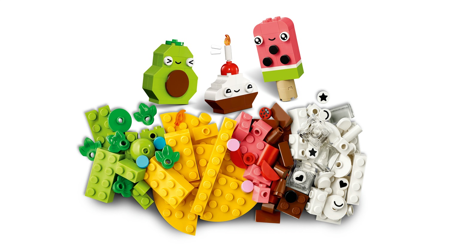 LEGO Classic 11039 - Alimenti Creativi, Set di Costruzioni per Bambini dai 4 Anni con 150 Pezzi di Personaggi Alimentari Colorati