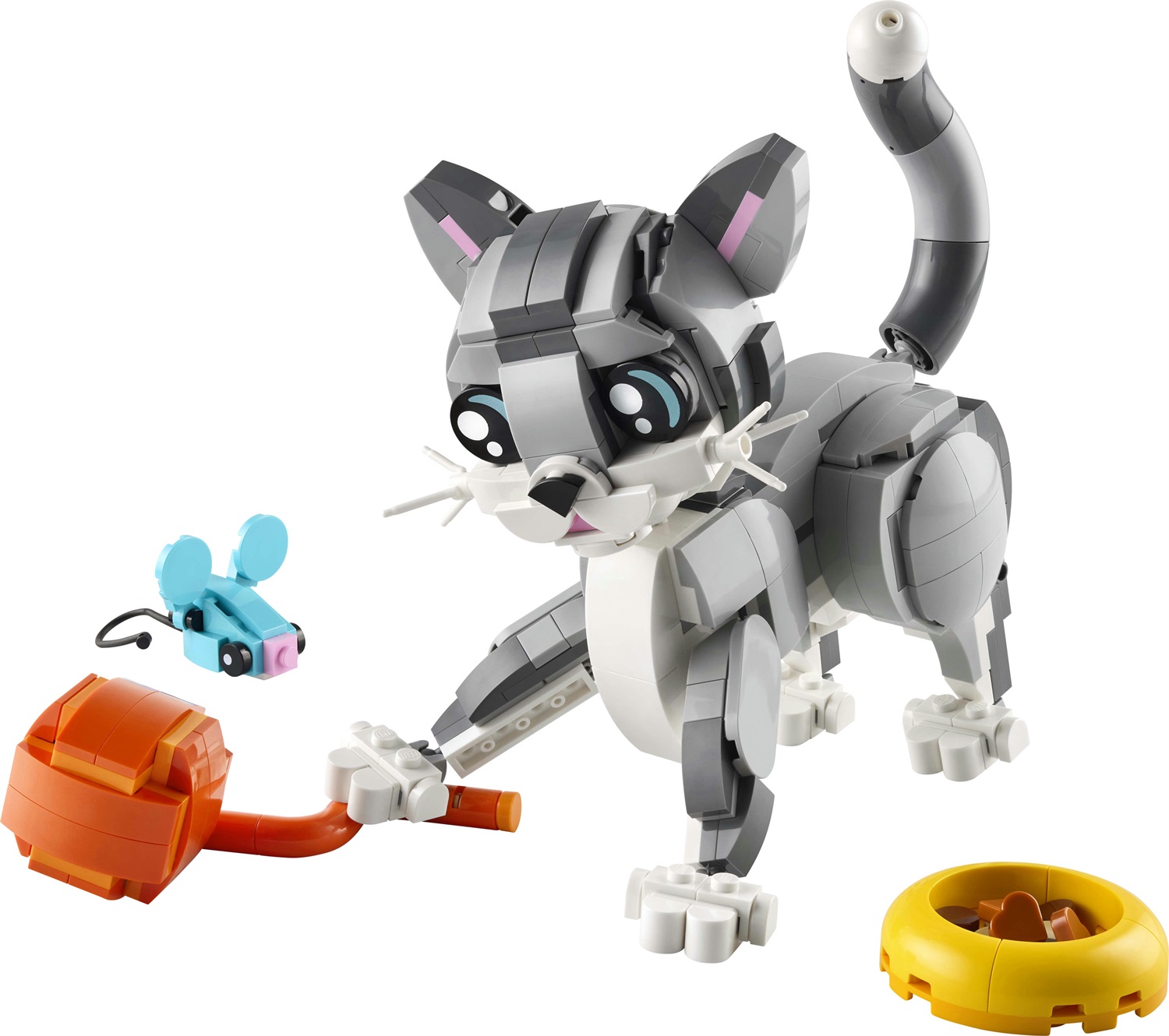 LEGO Creator 3 in 1 Gatto Giocoso 31163 - Set Costruibile per Bambini dagli 8 Anni con Possibilità di Ricostruzione in Cane o Piccione