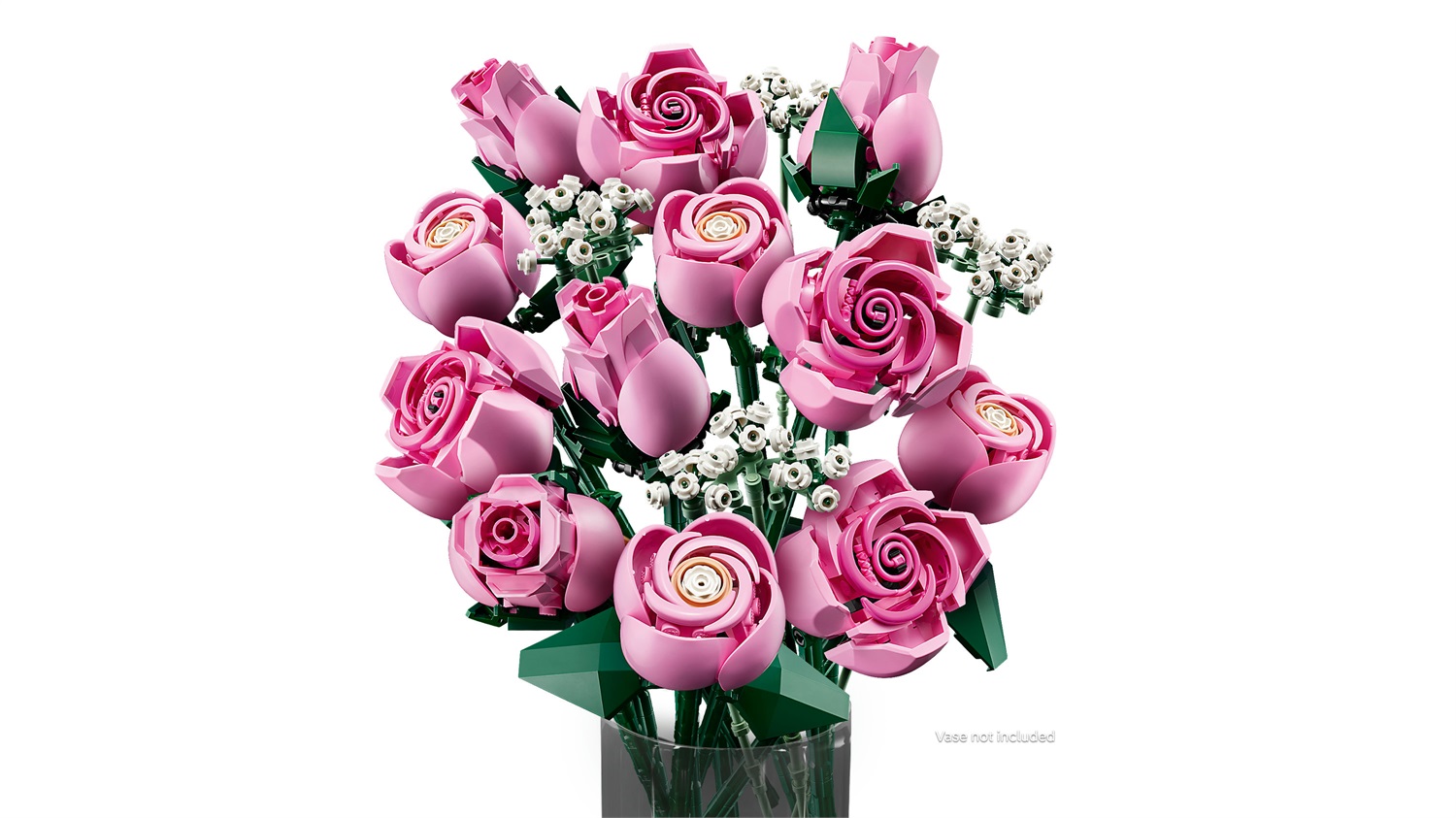 LEGO Botanicals - Bouquet di Rose Rosa (10374) - 789 Pezzi, 12 Rose e 4 Rametti di Gipsofila, Fiori Artificiali per Adulti