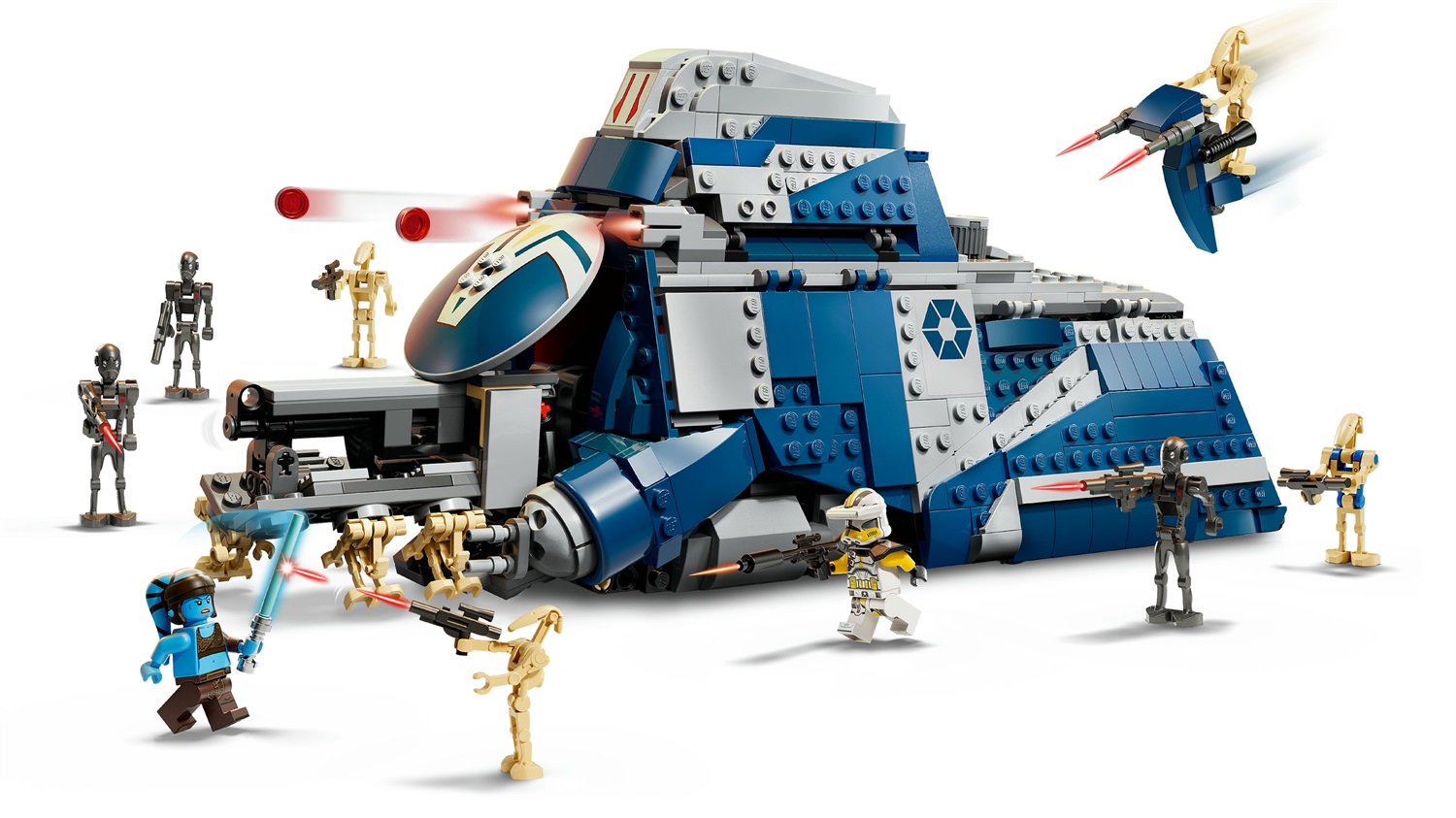 LEGO Star Wars MTT™ Separatista Battaglia di Felucia - Set da Costruzione 75435 con 976 Pezzi, 2 Minifigure e 10 Figure di Droidi per Bambini 9