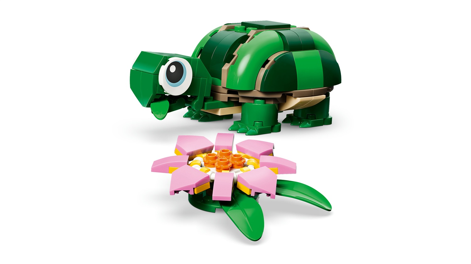 LEGO Creator 3 in 1 - Tartaruga con Fiore di Ninfea, Camaleonte e Rana, Set Costruibile per Bambini dai 7 Anni