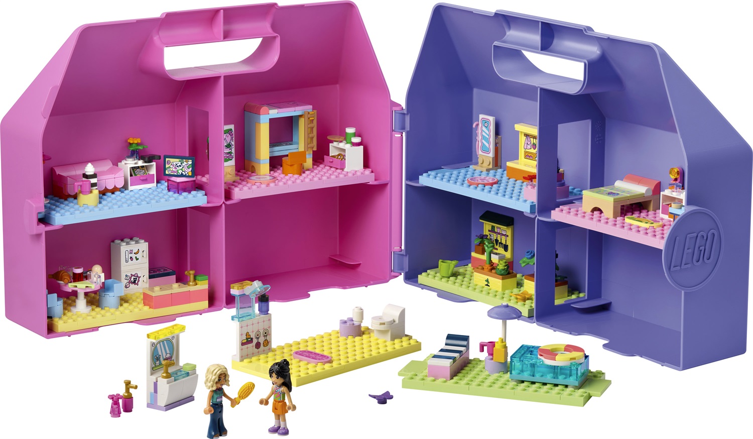 LEGO Valigetta Creativa Casa delle Bambole - Set di Costruzione con 8 Stanze e Mobili Personalizzabili per Bambini dai 6 Anni