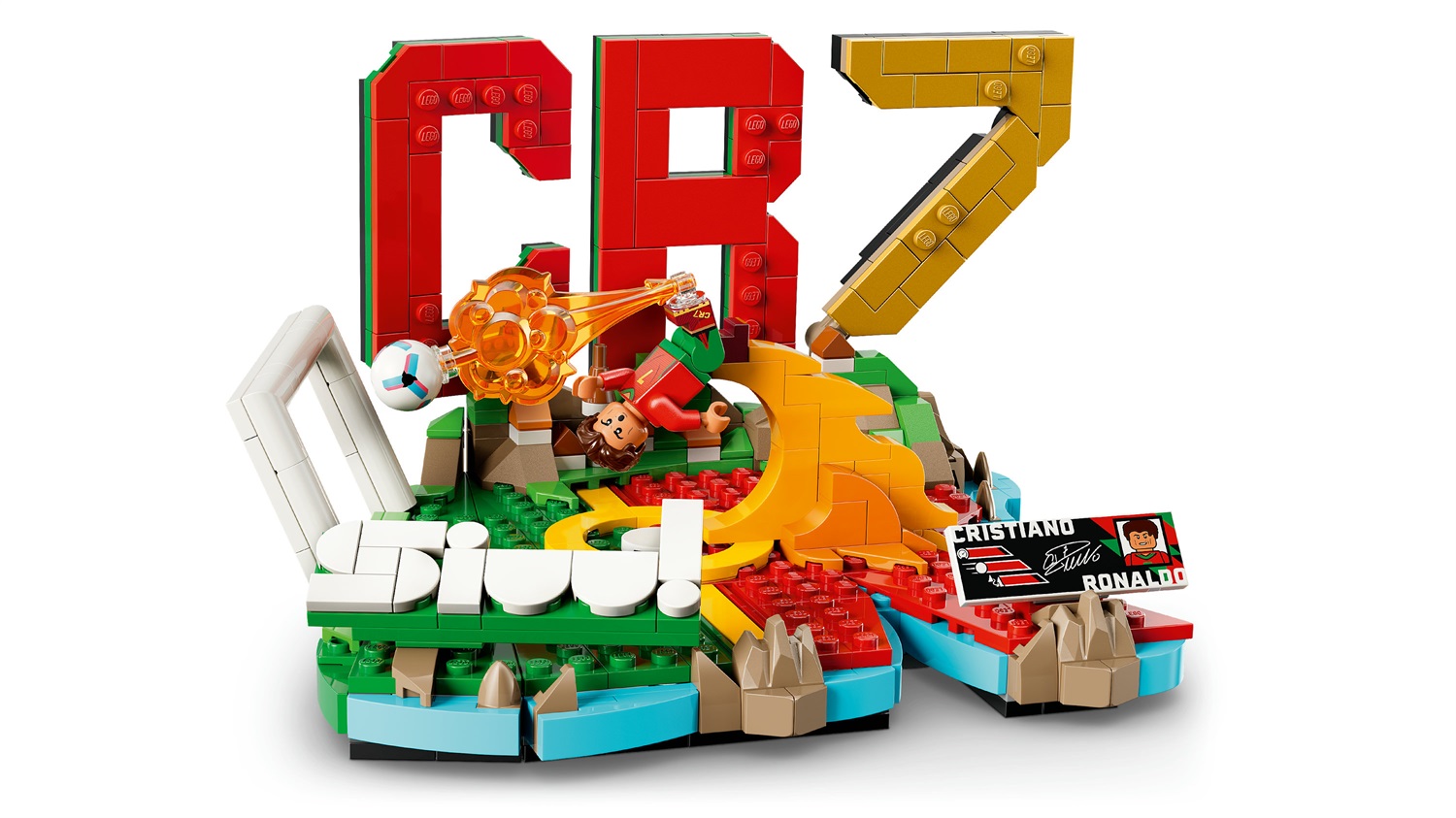 LEGO Editions Cristiano Ronaldo - Highlights Calcistici: Set Costruibile con Minifigure da Collezione per Bambini dai 10 Anni