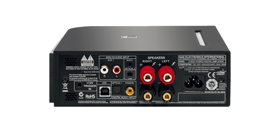 NAD D3020 V2 Amplificatore Integrato 30W con Bluetooth aptX e Ingresso Phono