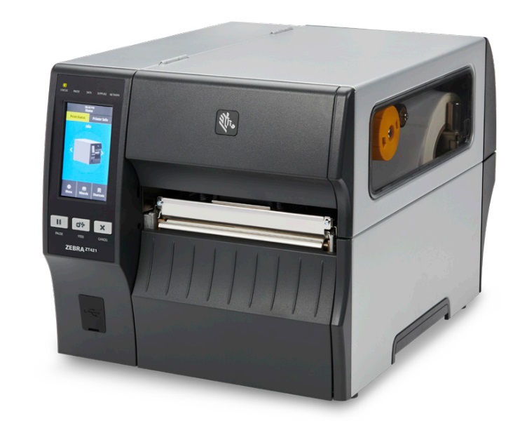 Zebra ZT421 Stampante per Etichette - 203 DPI, Termica Diretta/Trasferimento Termico, 305 mm/s, USB, Bluetooth, Ethernet, Display Touch a Colori 4,3