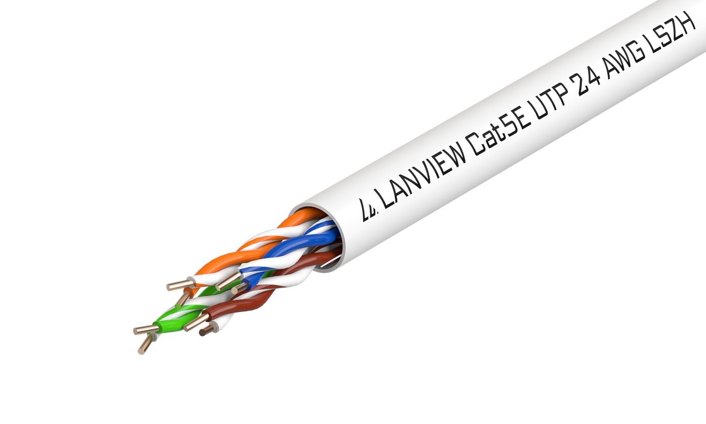Lanview LVN122014 Cavo di Rete Bianco 305 m Cat5e U/UTP - Cavo 4x2xAWG24 LSZH