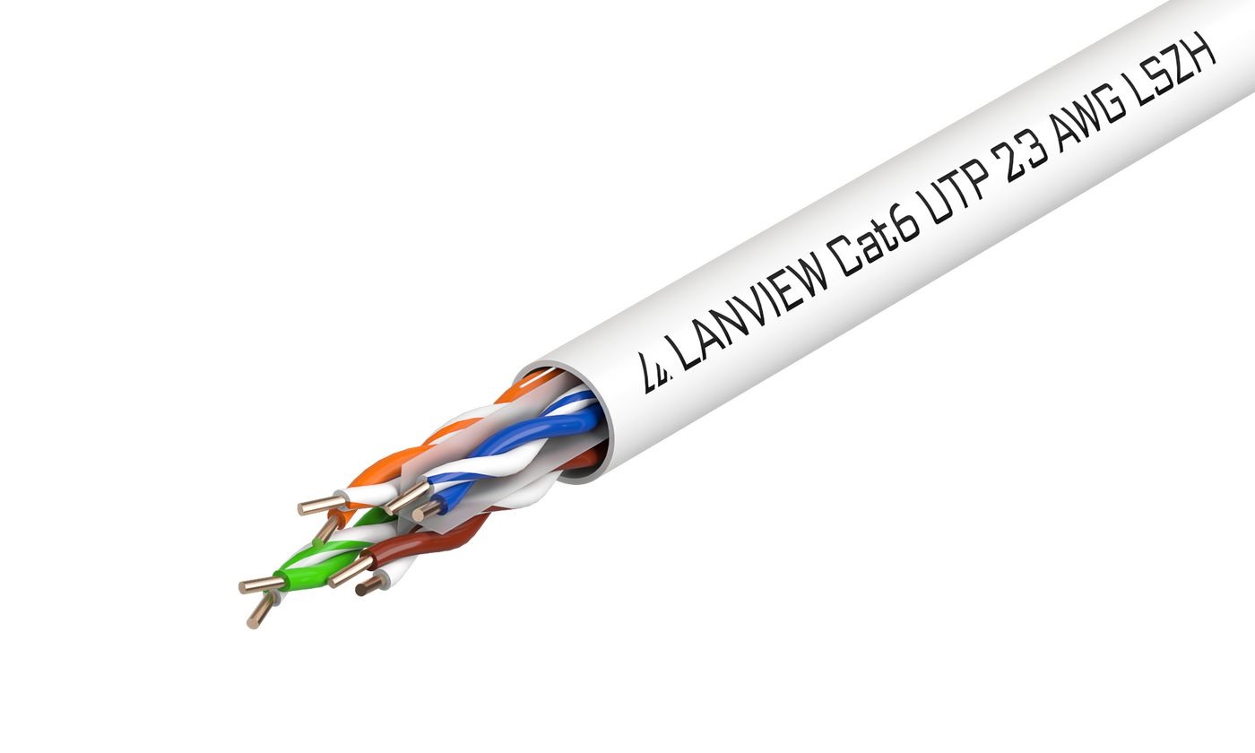 Lanview LVN122112 Cavo di Rete Cat6 U/UTP Bianco 305 m - 4x2xAWG23 LSZH