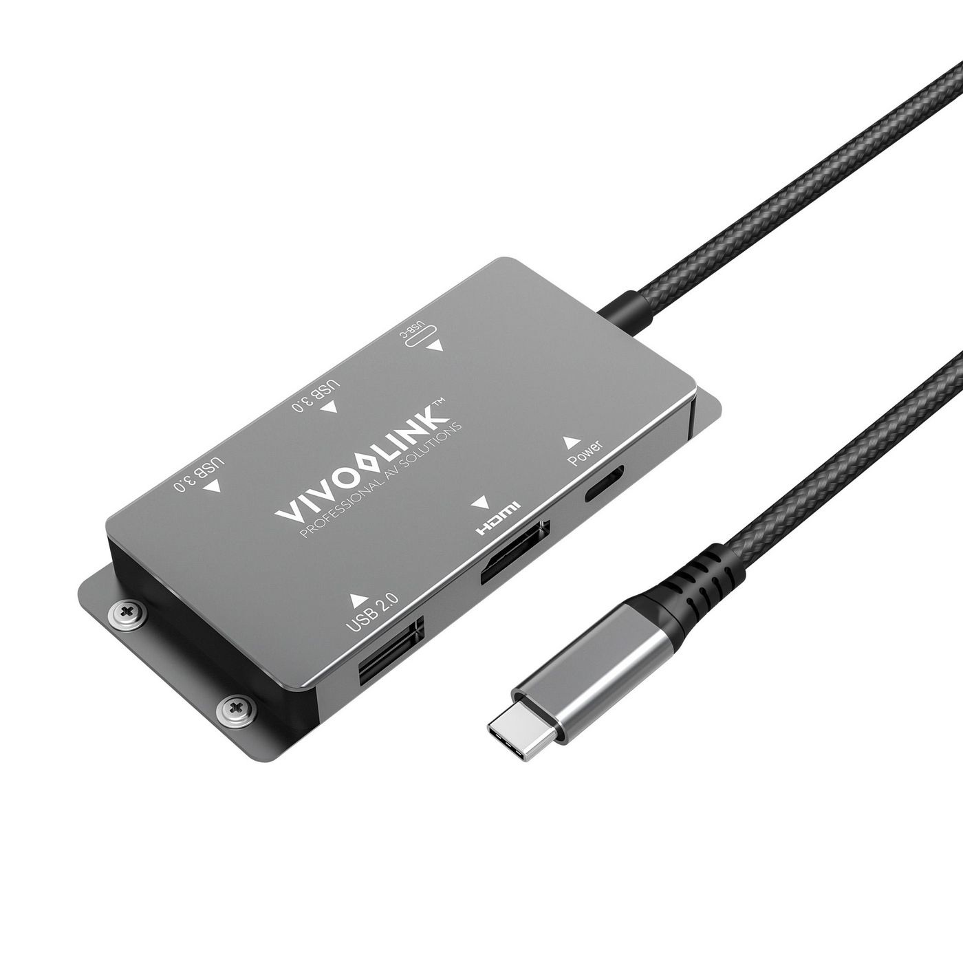 Vivolink VLUSBCHUB Adattatore Grafico USB-C 3840 x 2160 Pixel - Uscita HDMI e DisplayPort, Supporto per 1 Display, Peso 138 g