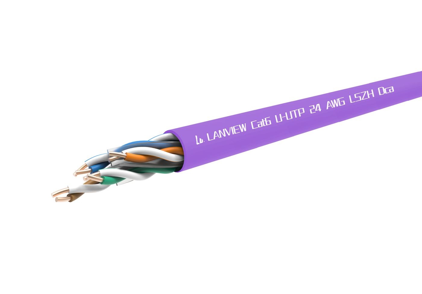 Lanview LVN122150 Cavo di Rete Viola 305 m Cat6 U/UTP 4x2xAWG24 LSZH