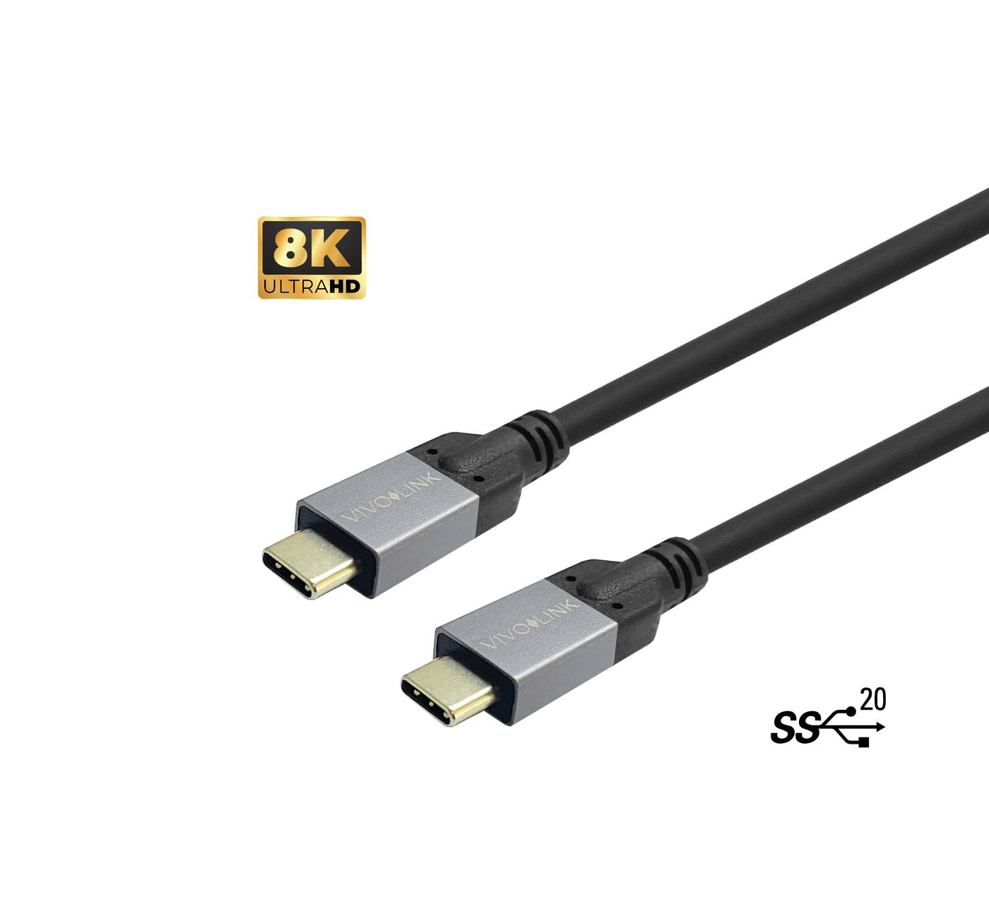 Vivolink PROUSBCMM5 Cavo USB-C to USB-C 5m, 20 Gbps, USB 3.2 Gen 2, Nero