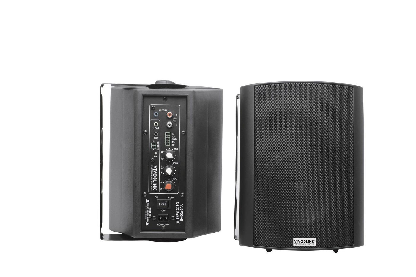 Vivolink VLSP65AB Altoparlante Attivo 2-vie Nero Cablato 60 W