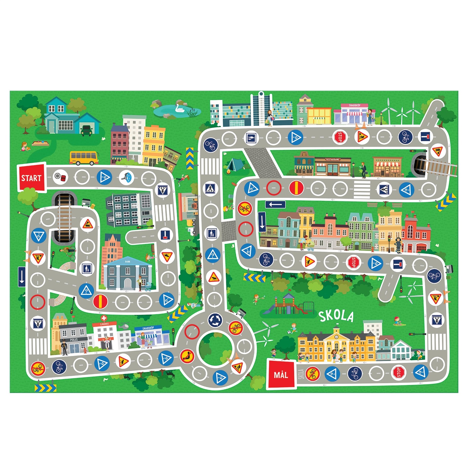 Barbo Toys Gioco da Tavolo Trafikspelet - Apprendimento del Traffico per Bambini