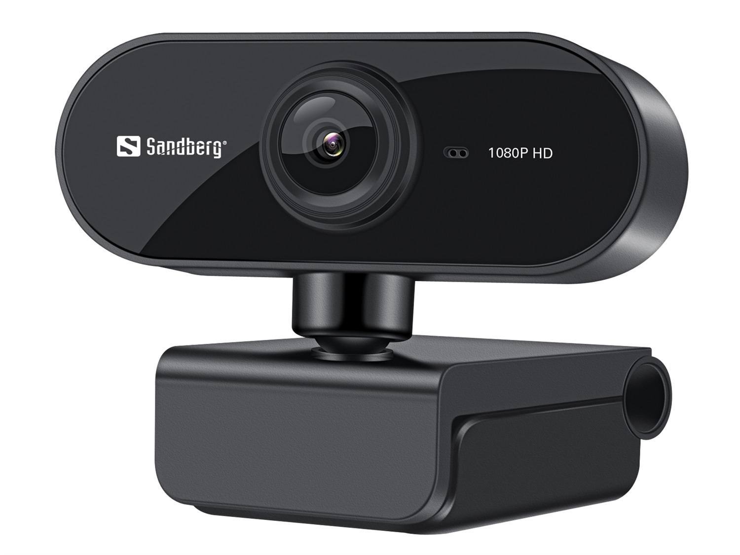 Sandberg Webcam USB Flex 1080P HD - Risoluzione Full HD, Design Creativo, Audio Integrato