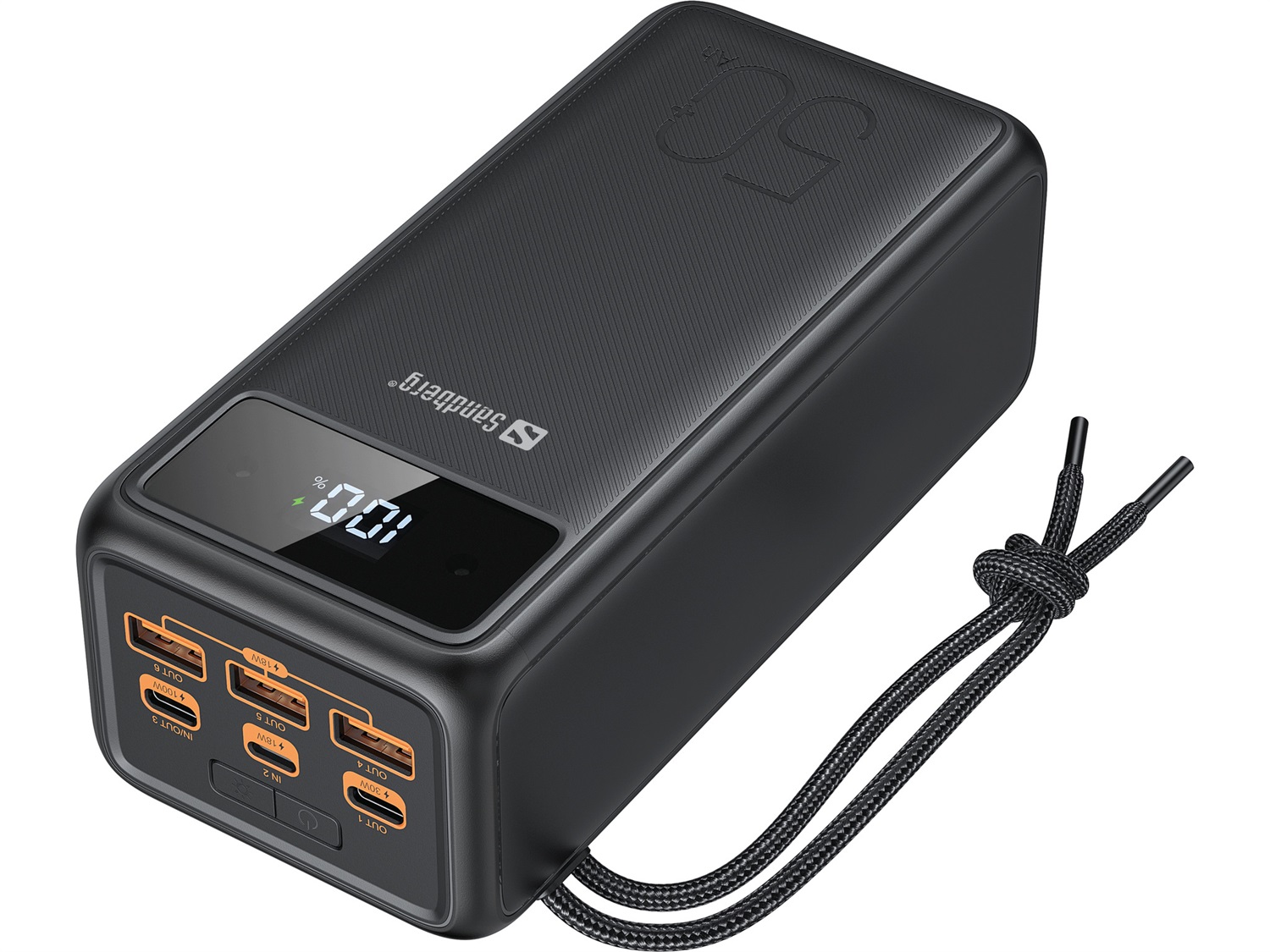 Sandberg Powerbank USB-C PD 130W - Batteria Portatile Ioni di Litio 50000 mAh, Nero