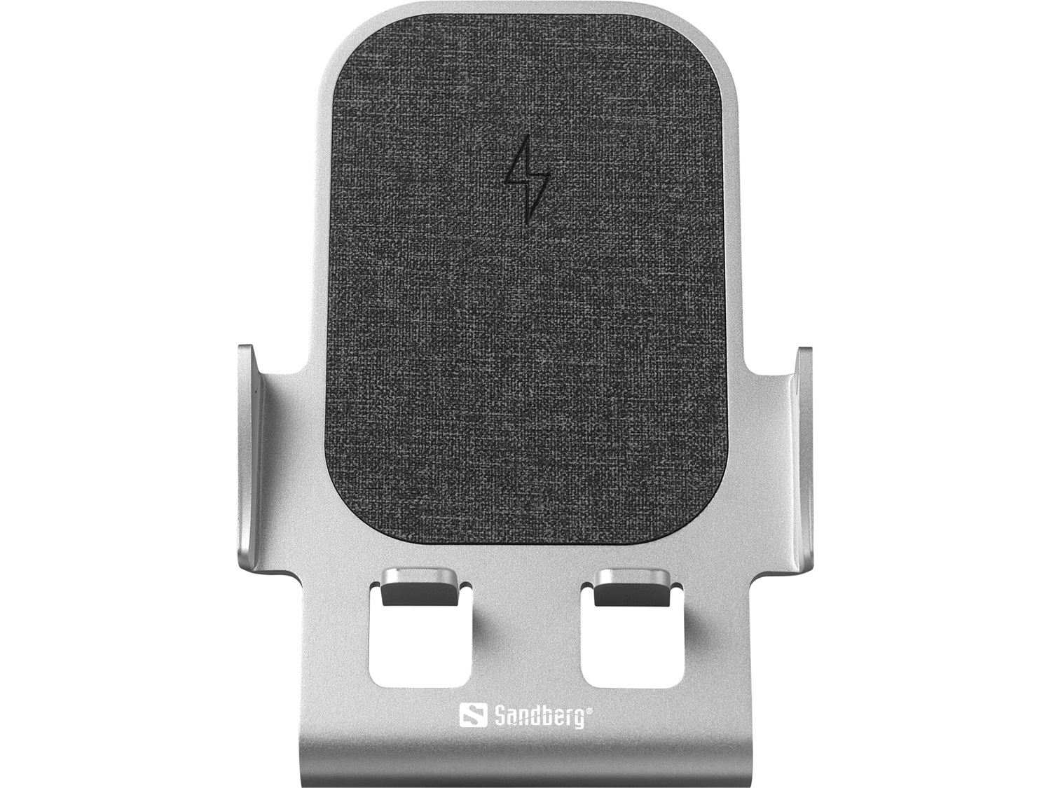Sandberg 441-51 Supporto per Caricabatterie Wireless 15W in Alluminio Grigio con Ricarica Rapida per Smartphone