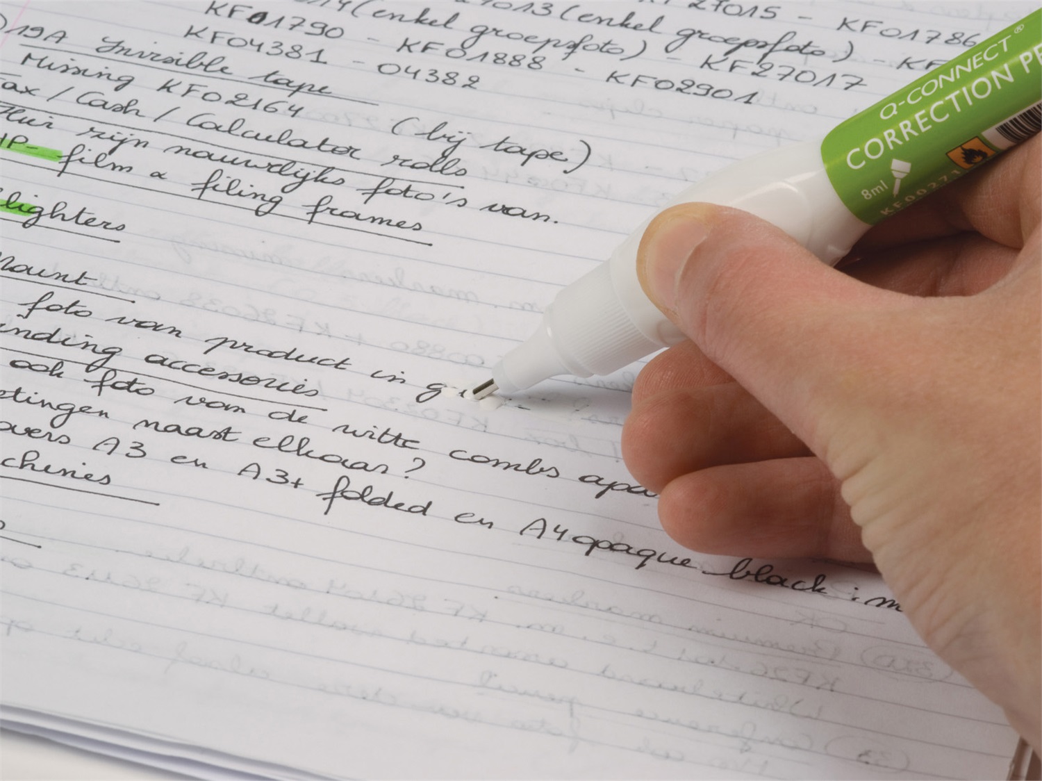 Q-Connect Correttore a Penna 8 ml con Punta Sottile in Metallo - KF00271