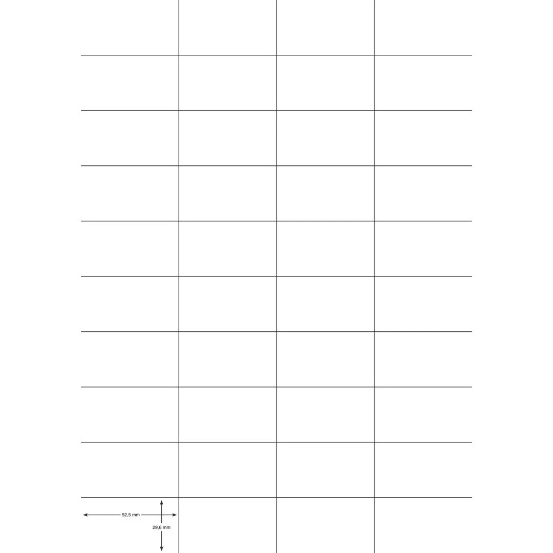 Q-Connect Etichette Universali Bianche 52,5x29,7 mm - 4000 Etichette Totali, 40 Etichette per Foglio, Confezione da 100 Fogli - KF00574