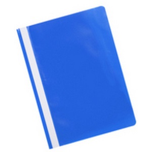 Q-Connect Cartellina ad Aghi Ecologica A4 Blu con Portaetichetta e Capienza 2 cm