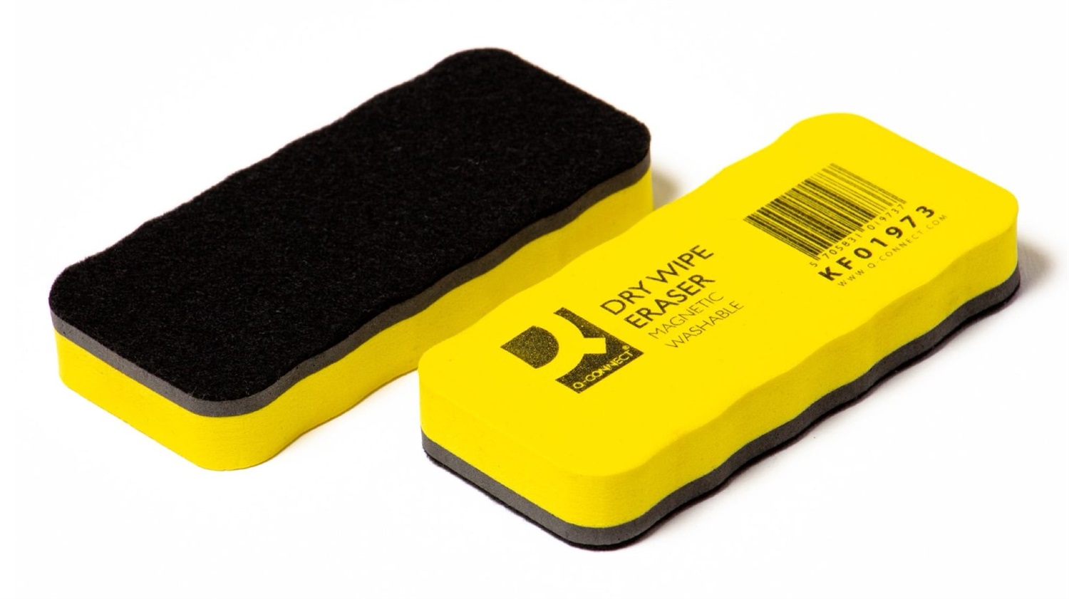 Q-Connect Cancellino Magnetico per Lavagne Bianche - Colore Nero, Dimensioni 12x3x5 cm, KF01973