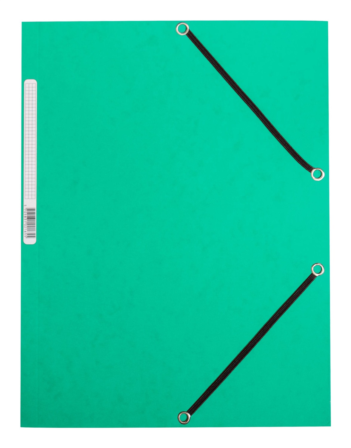 Q-CONNECT Cartellina a 3 lembi con elastico Verde 24,3x32 cm in Cartoncino Manilla 375 g/m² - KF02168