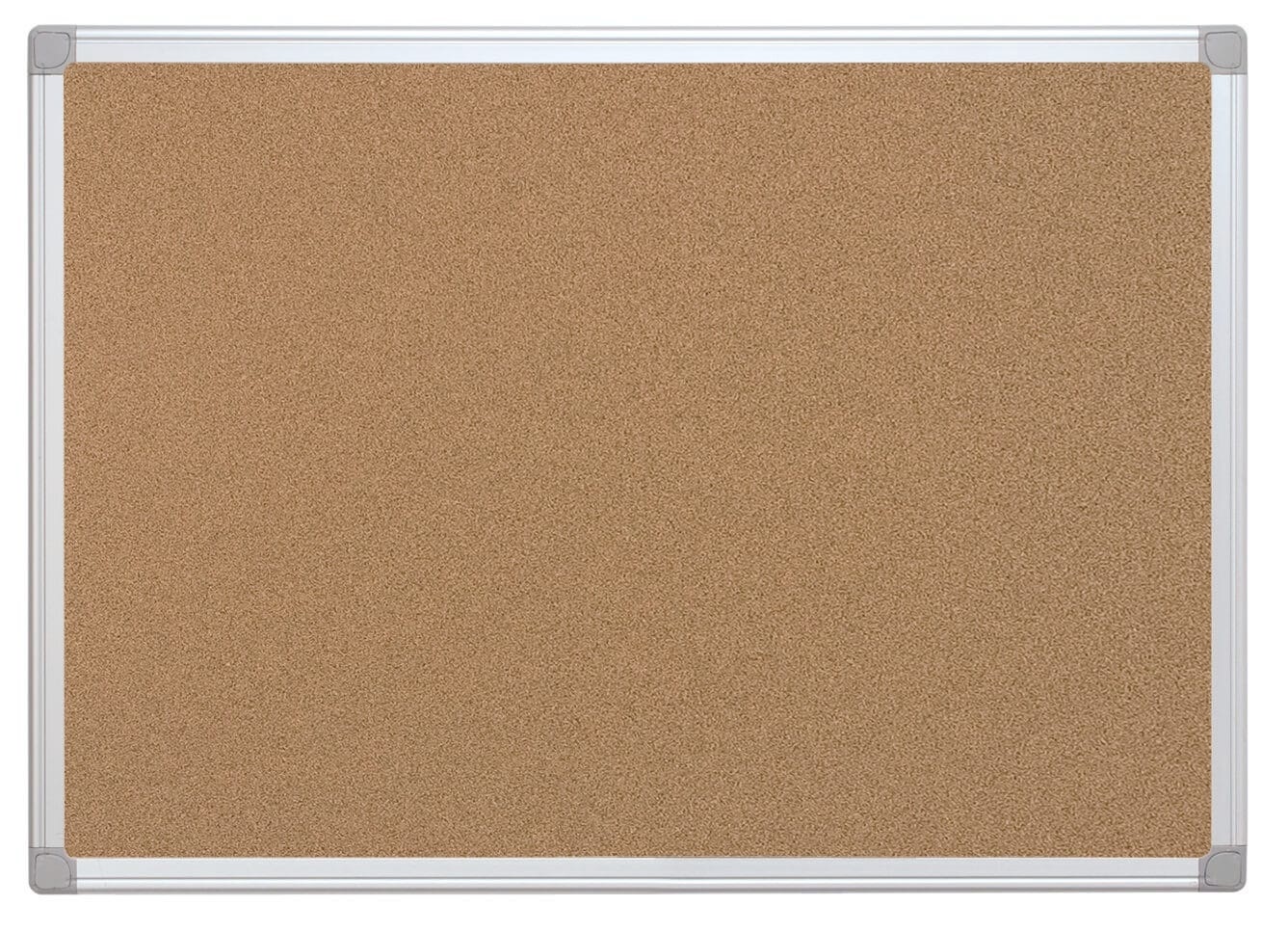 Q-Connect Pannello in Sughero 60x45 cm con Cornice in Alluminio - Superficie Naturale e Auto-Rigenerante