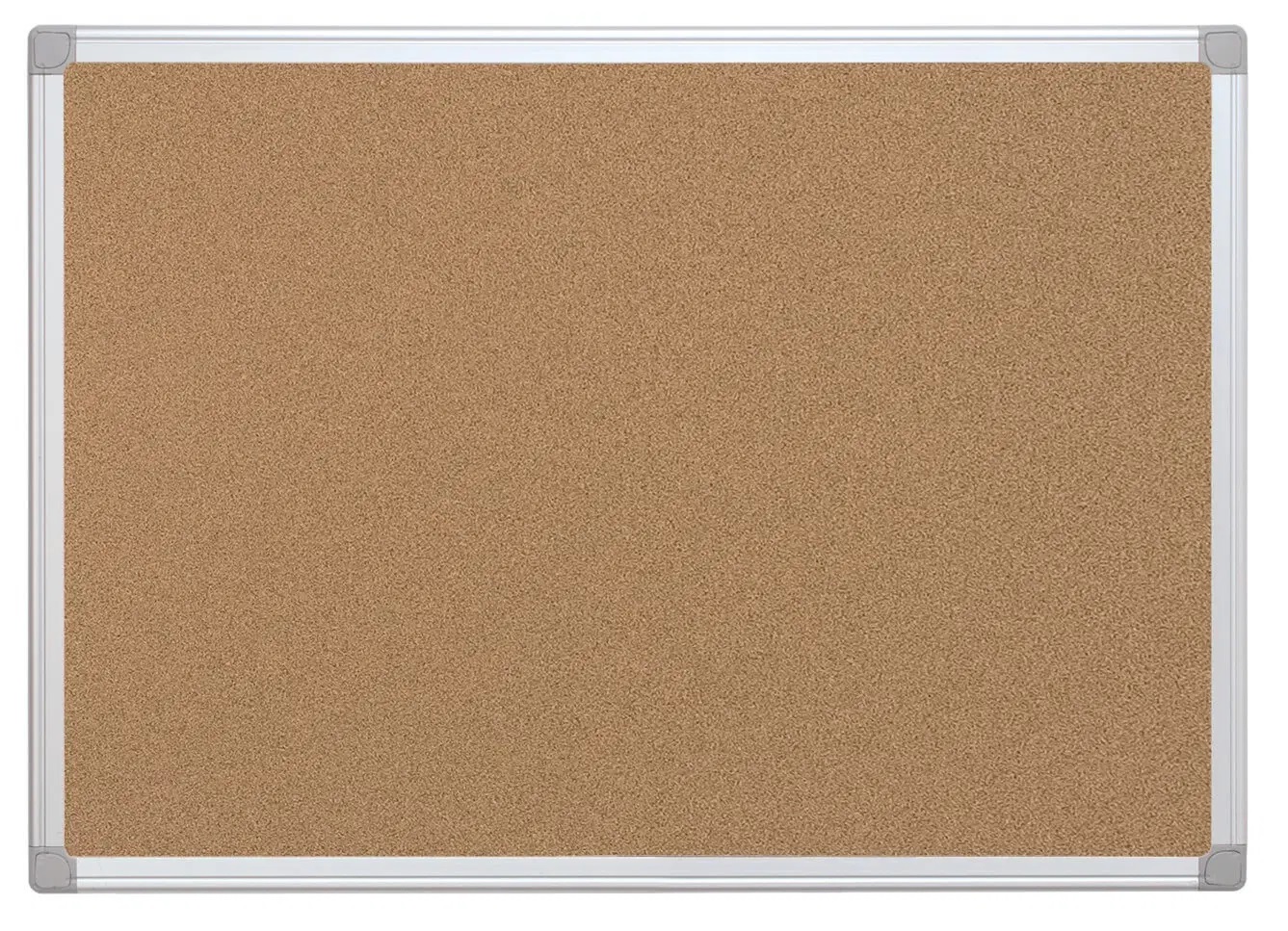 Q-Connect Pannello in Sughero 90x120 cm con Cornice in Alluminio Anodizzato