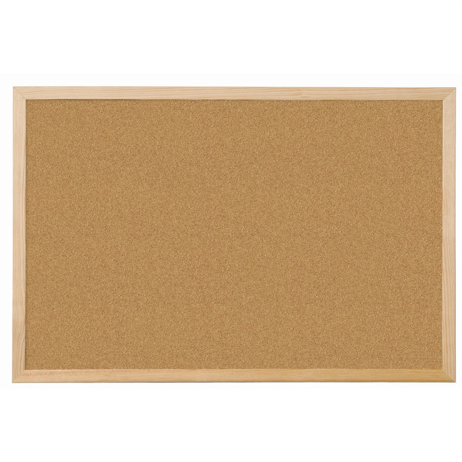 Q-Connect Pannello in Sughero 90x60 cm con Cornice in Legno - Superficie Autorigenerante e Resistente