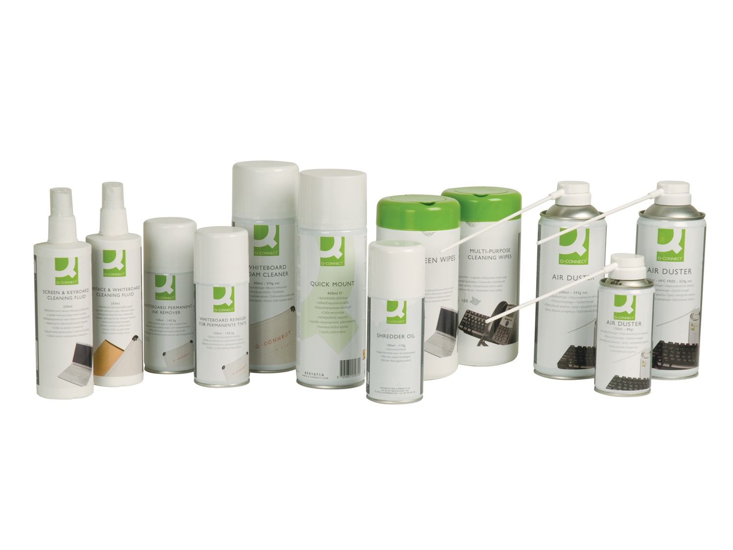 Q-Connect Fluido detergente per schermo e tastiera - Antistatico e Battericida, 250ml