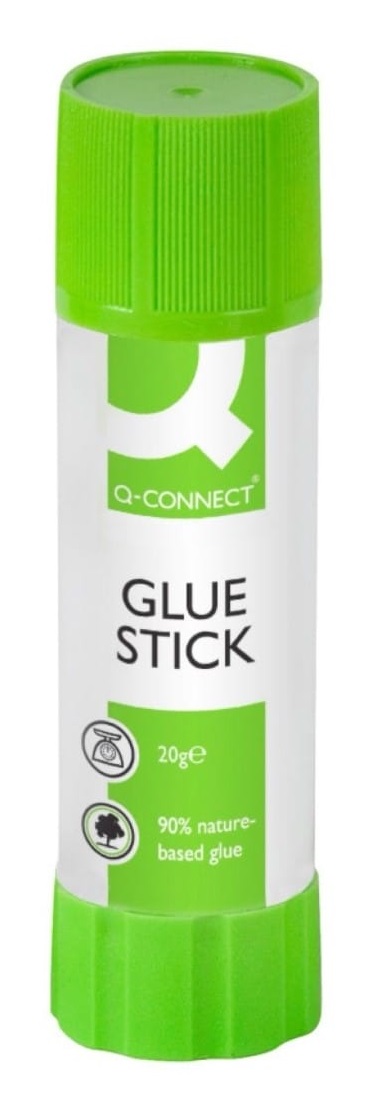 Q-Connect Colla Stick Senza Solventi 20 gr KF10505 - Ideale per Carta, Cartone e Fotografie