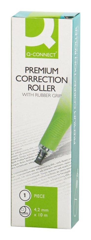 Q-CONNECT Correttore a nastro Dynagrip-Pen 4,2 mm x 10 m - Monouso, Ergonomico e Subito Scrivibile