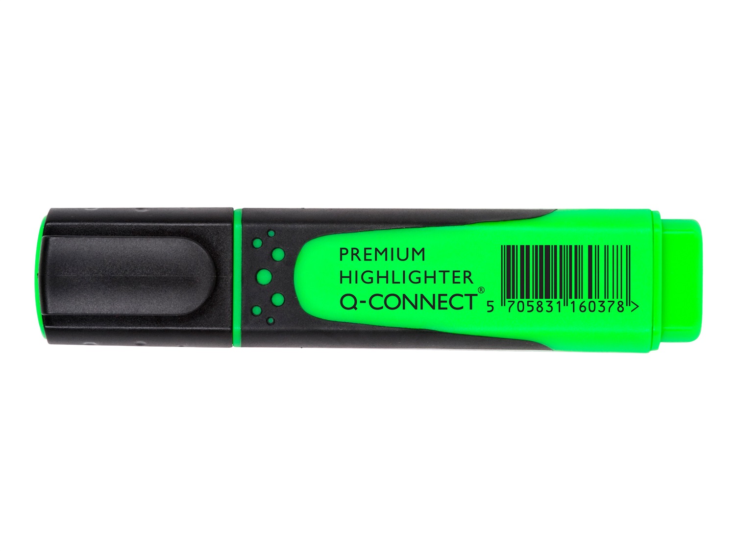 Q-Connect Evidenziatore Verde 2-5 mm Punta a Scalpello con Impugnatura Gommata