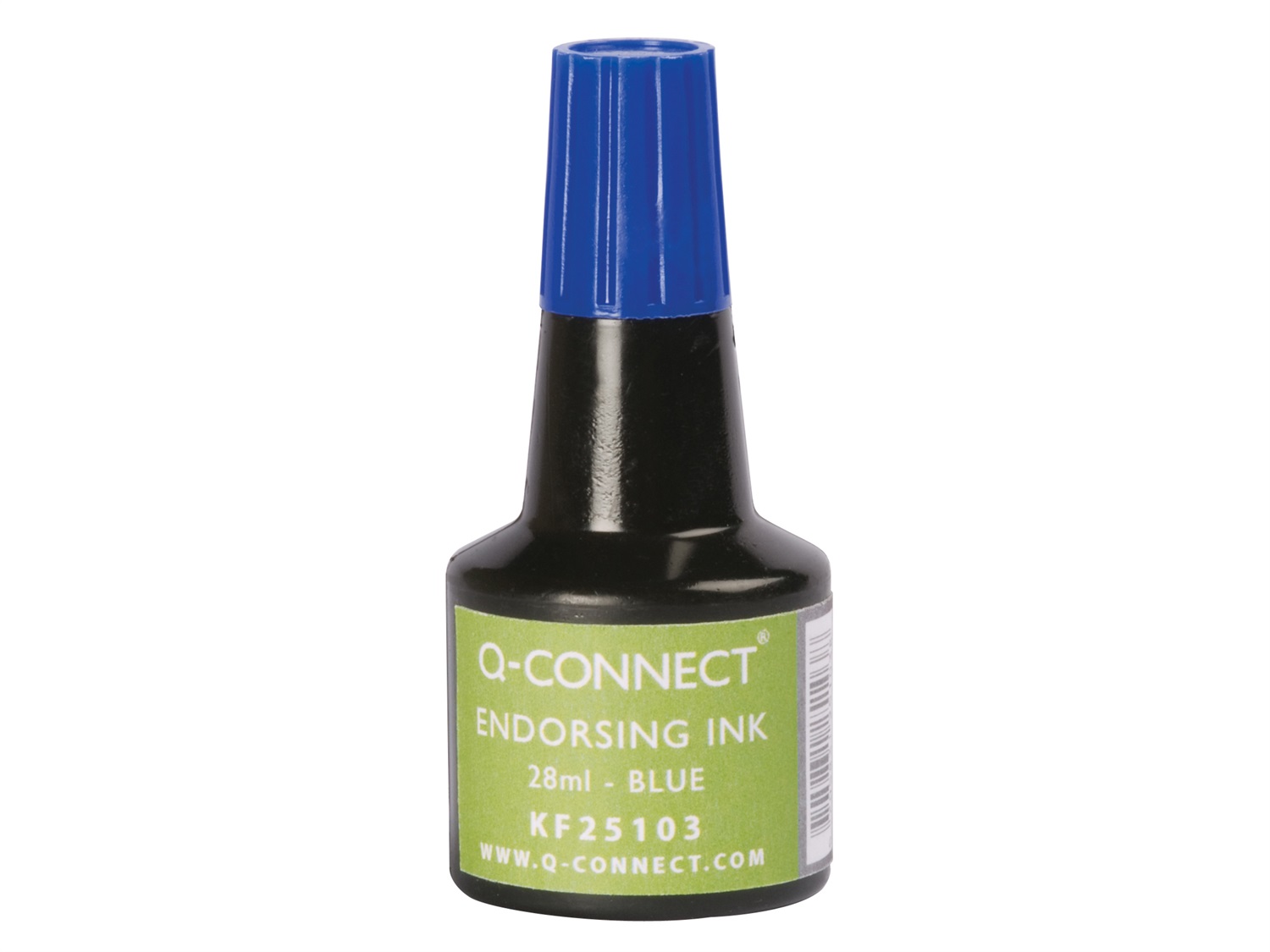 Q-Connect Inchiostro per Timbri Senza Olio 28 ml Blu KF25103