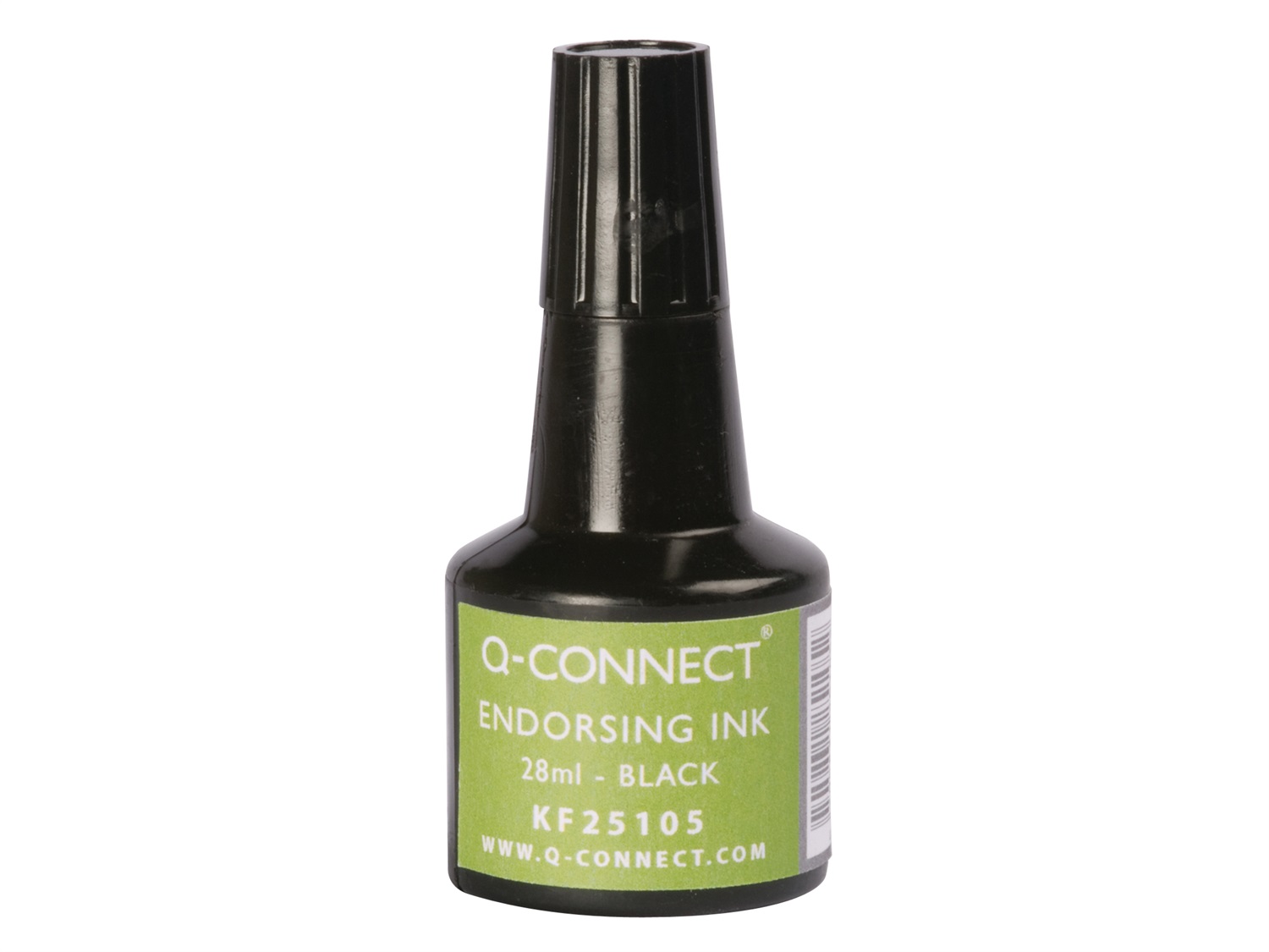 Q-Connect Inchiostro per Timbri Senza Olio 28 ml Nero KF25105